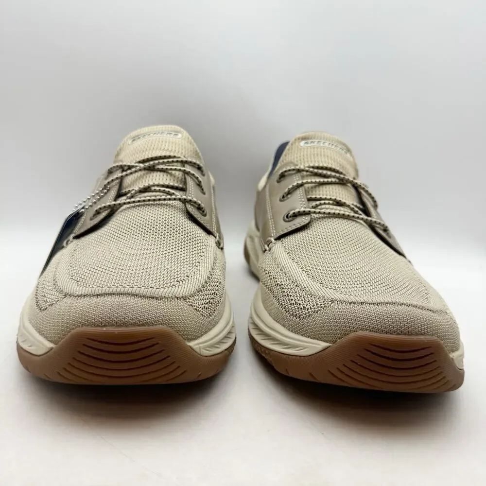 SKECHERS Mens Meroe - Alden Slip On Boat Shoes US 13 WW Taupe Tan Sneakers NWT